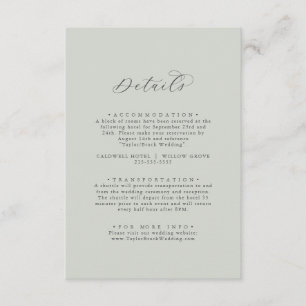 Carte D'accompagnement Elégant coordonnées florales blanches   Détail de 