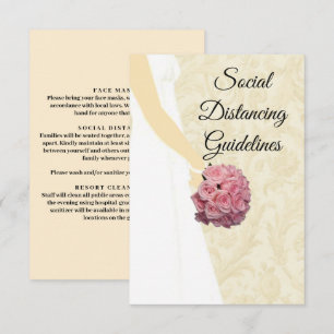 Carte D'accompagnement Élégant Crème Mariage Gown Mesures de sécurité
