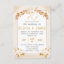 Carte D'accompagnement Elegant Customizable Wedding Enclosure Card