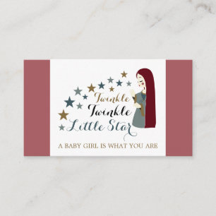 Carte D'accompagnement Élégant décrochage étoiles, Billet Baby shower fil