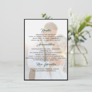 Carte D'accompagnement Elégant Faux Vellum Overlay Photo Hébergements E