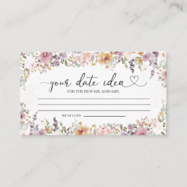 Carte D'accompagnement Elégant fleur sauvage Date nuit idées