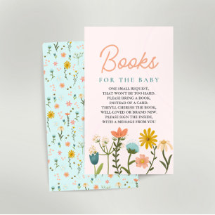Carte D'accompagnement Elégant Fleur sauvage Girls Livres Pour Bébé