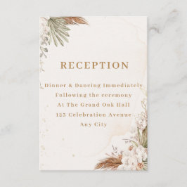 Carte D'accompagnement Elegant Floral Enclosure Card 
