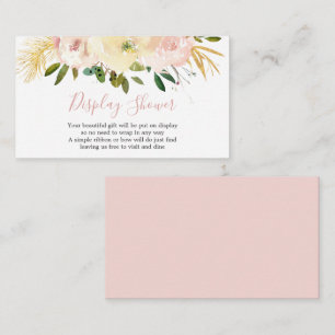 Carte D'accompagnement Élégant Floral Or Blush rose