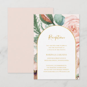 Carte D'accompagnement Elégant jardin fleuri Réception de mariage Paste
