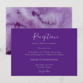 Carte D'accompagnement Elégant Laver couleur violet Réception Ultra Viole