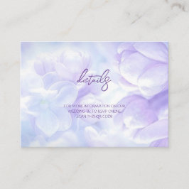 Carte D'accompagnement Elegant Light Purple Lilac Flowers Wedding