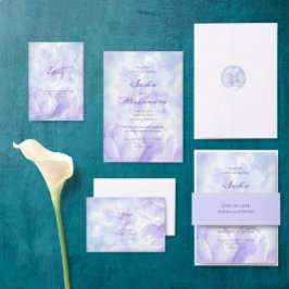Carte D'accompagnement Elegant Light Purple Lilac Flowers Wedding