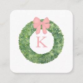Carte D'accompagnement Elégant Livre Baby shower Wreath Pink Bow pour béb