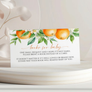 Carte D'accompagnement Elégant Livre Floral Orange pour Baby Encape Card