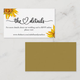 Carte D'accompagnement Élégant Mariage de calligraphie Site Web Boîtier v