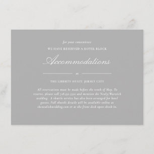 Carte D'accompagnement Élégant Mariage en dentelle Hébergement