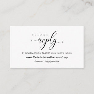 Carte D'accompagnement Élégant mariage en ligne RSVP répondre