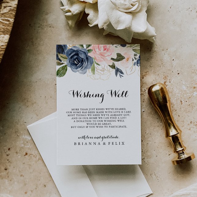 Carte D'accompagnement Élégant Mariage Floral d'hiver simple qui veut bie (Créateur téléchargé)