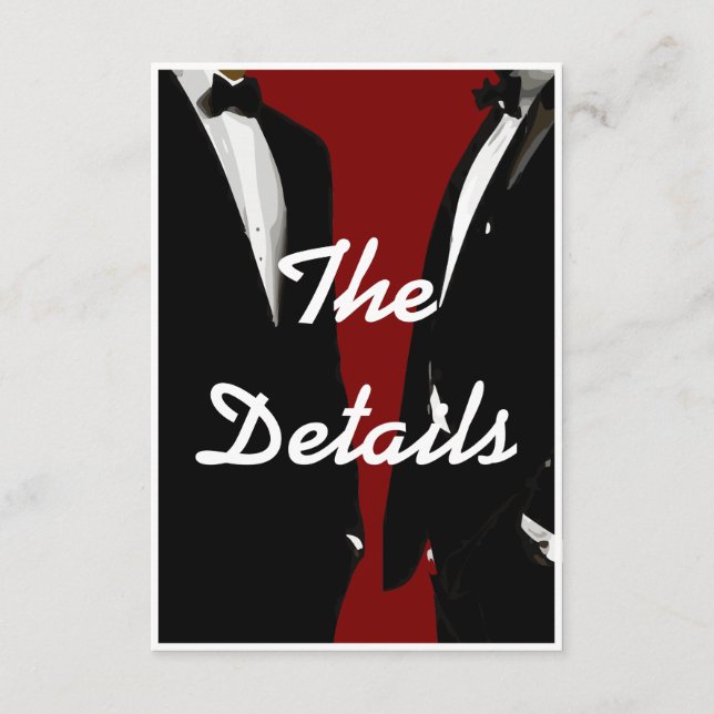 Carte D'accompagnement Elégant Mariage gay moderne (Devant)