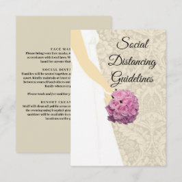 Carte D'accompagnement Élégant Mariage Gown Mesures de sécurité