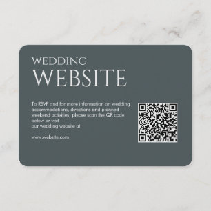 Carte D'accompagnement Élégant Mariage moderne Space Grey