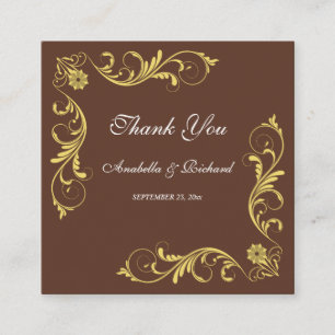 Carte D'accompagnement Élégant Merci Mariage victorien