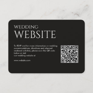Carte D'accompagnement Élégant moderne fumée Mariage noir