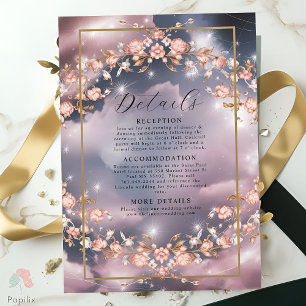 Carte D'accompagnement Elégant Mystique Floral Garden Mariage