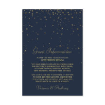 Elegant Navy & Gold Falling Stars Mariage Détails