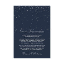 Elegant Navy & Silver Falling Stars Détail du Mari
