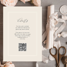 Elégant Neutre Moderne Détails Mariage QR Code