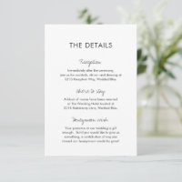 Élégant noir et blanc Mariage moderne