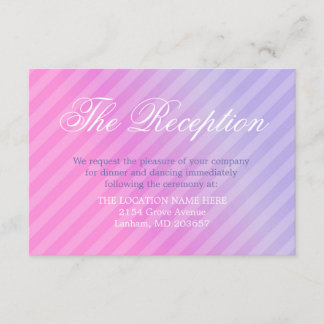 Carte D'accompagnement Elegant Pastel Pink Lilac Fiche d'information