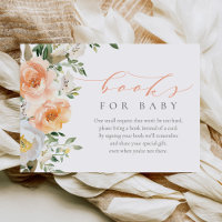 Elegant Peach Baby Girl Baby shower Livres pour bé