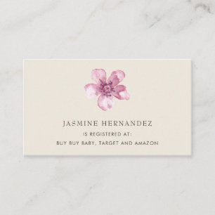 Carte D'accompagnement Élégant registre cadeau de fleurs de cerise rose