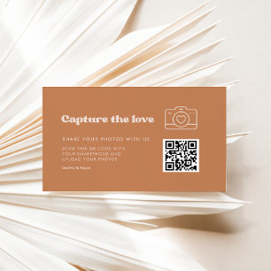 Carte D'accompagnement Élégant rétro Brown sucre Mariage Capturez l'amour