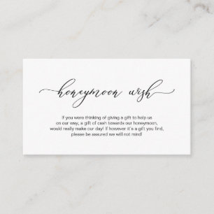 Carte D'accompagnement Elégant romantique, Noir, Mariage désir lune de mi