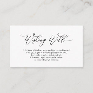 Carte D'accompagnement Élégant romantique, police noire, Mariage Wishing 
