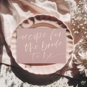 Carte D'accompagnement Élégant Rose Gold Calligraphie Baby Shower Mariage