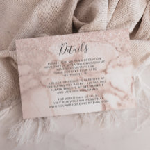 Elégant Rose Gold Marble Parties scintillant Détai
