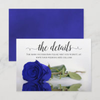 Elégant Royal Blue Rose Détails du Mariage Site We