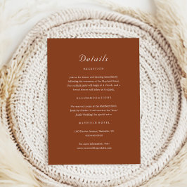 Carte D'accompagnement Elégant Simple et moderne Détails Mariage