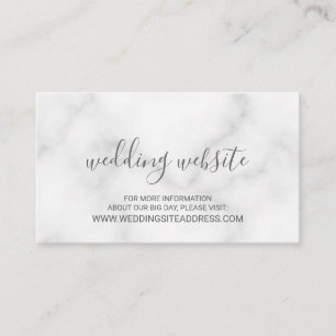 Carte D'accompagnement Élégant site Mariage Marbre blanc
