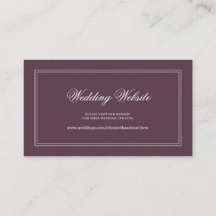 Carte D'accompagnement Élégant site Mariage simple classique Cassis