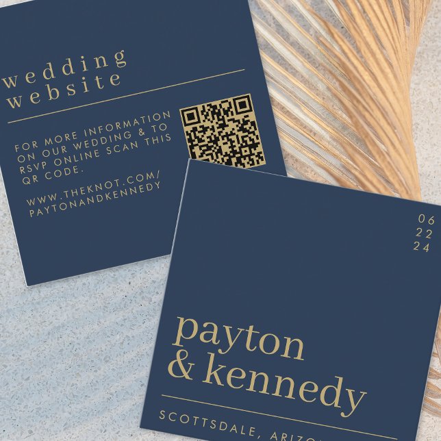 Carte D'accompagnement Élégant site Mariage simple et élégant RSVP Chic (Créateur téléchargé)