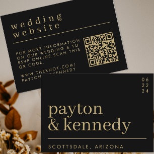 Carte D'accompagnement Élégant site Mariage simple et élégant RSVP Chic