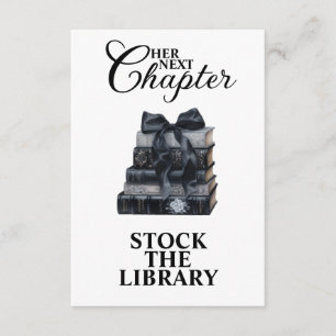 Carte D'accompagnement Elégant Son Prochain Chapitre Bookish Enterrement