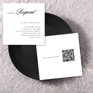 Carte D'accompagnement Élégant Style Sophistiqué Code QR au dos
