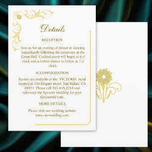 Carte D'accompagnement Élégant Victorian Détails Mariage