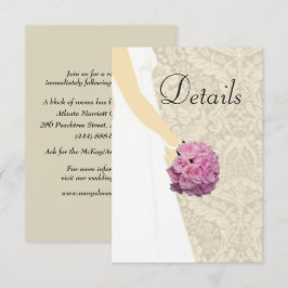 Carte D'accompagnement Elegant Wedding Gown Détails du Mariage