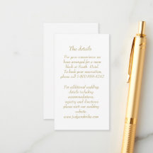 Elegant White & Gold Art Deco Enclosure card
