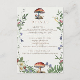 Carte D'accompagnement Elegant Woodland | Forest Wedding Details