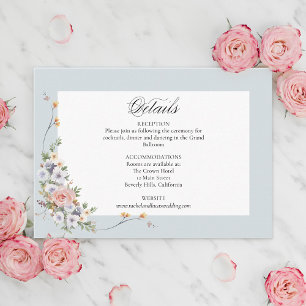 Carte D'accompagnement Élégante calligraphie florale Pastel Boho